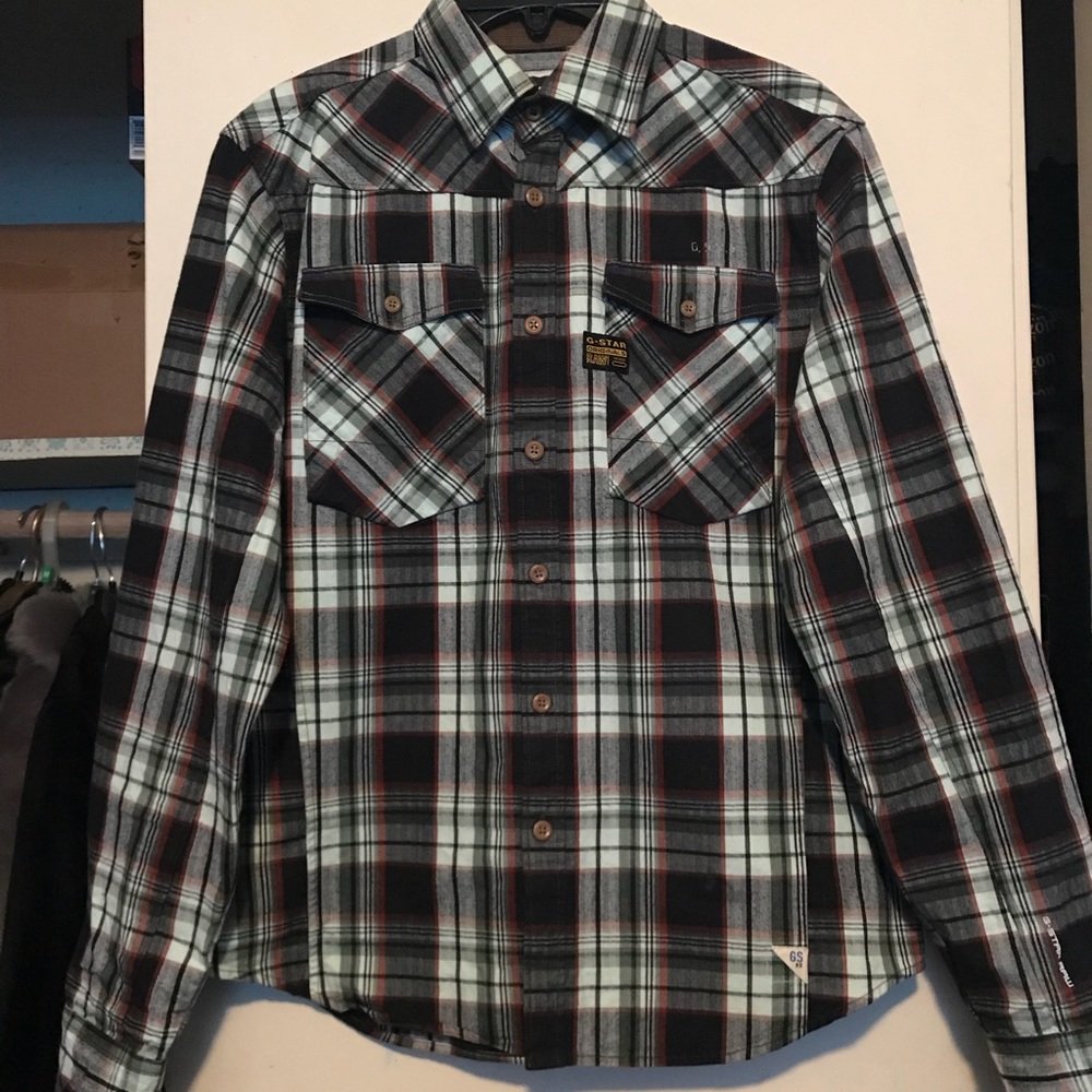 G star raw button up